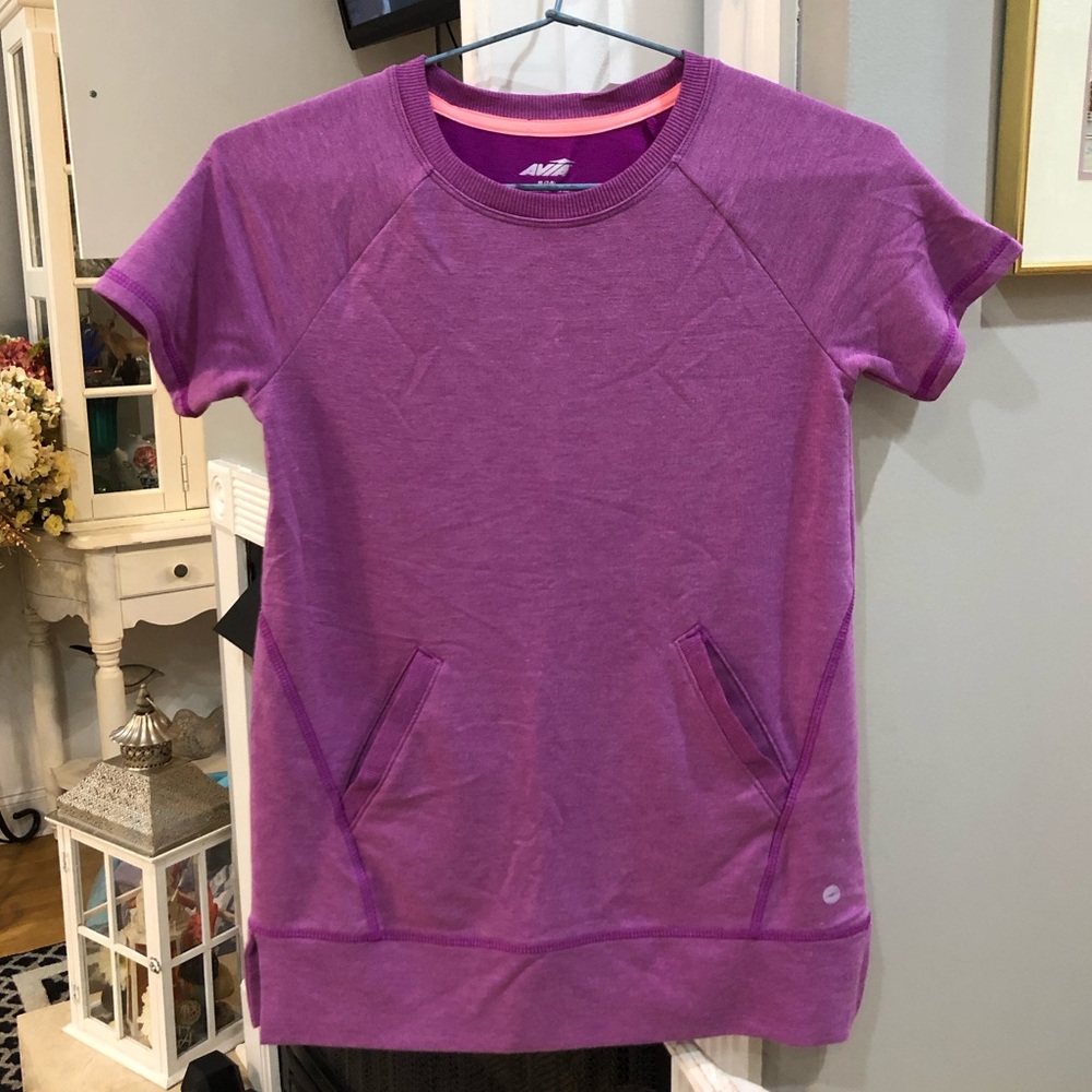 Avia Girls Short Sleeve Athletic Crewneck Shirt Top